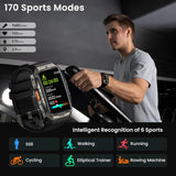 KOSPET Tank X2 Ultra GPS Smart Watch, 3D Curved Glass, Stainless Steel Unibody, 6 Satellite Positioning, Compass, 50M Waterproof, Answer/Make Call, 1.64" AMOLED Screen - Black