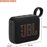 JBL Go 4 - Ultra-Portable, Waterproof and Dustproof Bluetooth Speaker, Big Pro Sound with Punchy bass, 7-Hour Built-in Battery, Made in Part with Recycled Materials (Black)