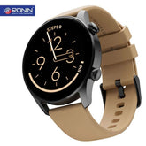 Ronin R-08 Always On Display Smart Watch +1 Free Black Strap with Every Watch (Black-Pale Brown)