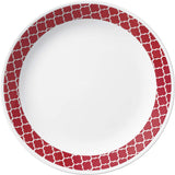 Corelle 18-Piece Service for 6, Chip Resistant, Crimson Trellis Dinnerware Set