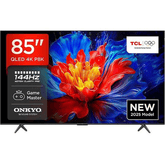 TCL 85-P8K 85" 4K QLED HDR Smart TV, 4K Ultra HD, Google TV with 144Hz Motion Clarity Pro and Onkyo 2.1 sound