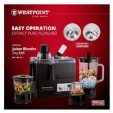 Westpoint Official 4 in 1 Deluxe Juicer, Blender and Dry Mill WF-8824