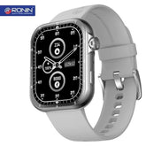 Ronin R-09 Smart Watch AMOLED +1 Free Black Silicon Strap with Every Watch (Silver)