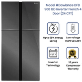 Dawlance DFD 900 GD INV BLACK HONEY-COMB Multi Door Refrigerator