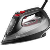 Braun TexStyle 9 Steam Iron SI 9281BK - Iron with Freeglide 3D Soleplate, Vertical Steam, 3100 Watt, Black