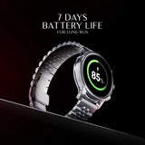 Faster NERV Watch 3 Pro SE - 2 Straps: Silver Chain + Dark Green Silicon