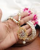 Beautiful Fine Quality Zarcon Stone Calligraphy Pendant With Mala - Z4