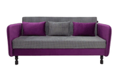 Checker Sofa Cum Bed (Available on Easy Installments) - Purple