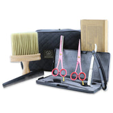 Clean Barber Kit with Pink 6-Inch Scissors