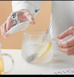 Heat resistant glass Diamond mug water coffee office household tea cup with rabbit lid and spoon