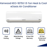 Kenwood KEO-1875S air conditioner with features and warranties