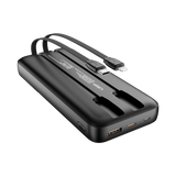 Login L-709 Voltra | 10000mAh 22.5W | Attached Cable PD & Lightning - Black