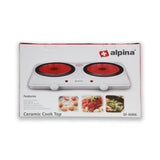 Alpina SF-6006 Glasstop Double Ceramic Hotplate