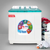 SG 1202 Twin Tub Washer & Dryer Machine Crystal Lid - 12 KG