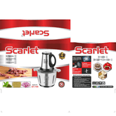 Scarlet Multi Functional Quick Food Chopper, Vegetable Chopper Meat Grinder with 3L Stainless Steel Bowl