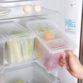 Space Saving 3 section plastic food storage container with lid