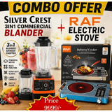 Summer Sale Combo Bundle Silver Crest Commercial Blender + RAF Infrared Cooker