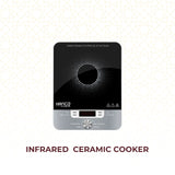 Hanco HIRC-120 A-Grade Polish Glass, Power 200 To 2200W, Overheating Protection, Child Safety Lock, For All Cockwear, Touch Panel, Energy Saver, Temperature control