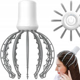 Electric Scalp Massager, Portable Octopus Head Massager with 12 Massage Claws,Waterproof Handheld Hair Scalp Scratcher for Rolling Body Massage, Hair Growth and Stress Relax Deep