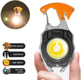 8 in1 Professional Rechargeable COB Keychain Light with Screw Driver and Cigarette Lighter