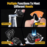 8 in1 Professional Rechargeable COB Keychain Light with Screw Driver and Cigarette Lighter