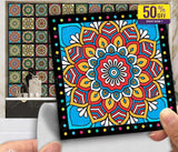 Tile Stickers Pack of 12 Pieces for Home Décor Self Adhesive Peel Off Easy Clean Beautiful Wall Size 5 by 4 Inches