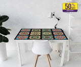 Tile Stickers Pack of 12 Pieces for Home Décor Self Adhesive Peel Off Easy Clean Beautiful Wall Size 5 by 4 Inches