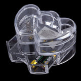 Double Heart Shape 3 Portions Drawer Acrylic Jewelry Organizer