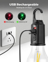 Multi-Purpose Led Rechargeable Outdoor Camping Work light bulb with hook