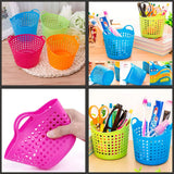 Portable Plastic Pencil Holder Desktop Organizer