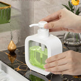 500ml Transparent Square Shape Liquid Soap Dispenser