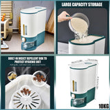 10KG Kitchen Grain Rice Storage Barrel Airtight Dry Food Container