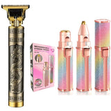 Trimmer Deal - T9 Hair Trimmer + 2in1 Rechargeable uper Lips and Eye Brows Hair Trimmer