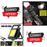 Flashlight deal - COB Rechargeable Keychain Flashlight + Multifunction Portable Led Flashlight Rechargeable