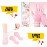 Silicone Moisturizing Hands Gloves + Silicone Moisturizing Gel Heel Socks