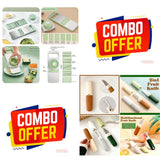 Combo offer - 2 in 1 Fruit Knife Peeler, Fruit and Vegetable Peeler + 5 in 1 Vegetable Slicer