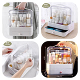 Transparent Cosmetic Box Double Sided door With Drawer