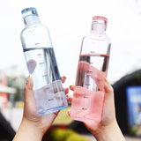 500ML Transparent Plastic Water Bottle with Leakproof Cap