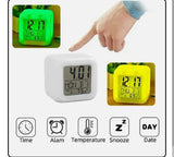 Study Alarm Clock LED Change Digital Glowing Night Light Bedroom