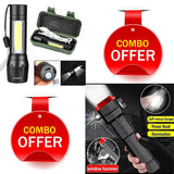 Light deal -Multifunction Portable Led Flashlight Rechargeable + LED Flashlight, Super Bright 3 Light Modes