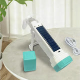 Solar Rechargeable LED Flashlight With Fan and Lantern