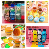 Lunch box + Folding Plastic Magic Glass +Panda Water Bottle + Penguin Water Bottle
