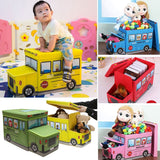 School Bus Shape Baby Toys / Cloths Organizer (Size 60*25cm)