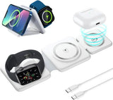3 in 1 - 3 Steps Wireless Charger (Phones + Smart Watches and Ear Buds in One)