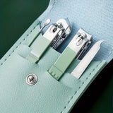 4 in1 Pocket Manicure Pedicure Kit with Leather Pouch