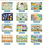 Kids Montessori Busy Book with Reusable Stickers Patches
