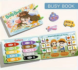 Kids Montessori Busy Book with Reusable Stickers Patches