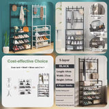 Attachable Coat Hanger With Shoes Rack
