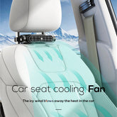 Portable Car Seat Fan - 3 Speeds Headrest Cooling Air Fan USB Powered