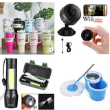 4 in 1 Deal - Stanley Tumbler 1200ML + Mini Wifi camera + Stainless stell mop + rechargeable flashlight